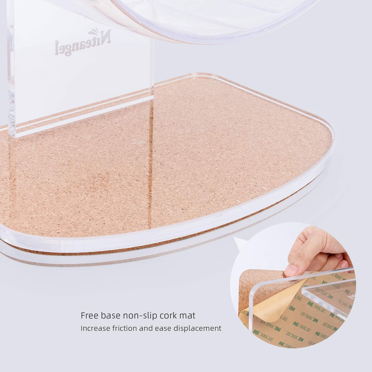 Niteangel Super-Silent Hamster Exercise Wheels: - Quiet Spinner Hamster Running Wheels with Adjustable Stand for Hamsters Gerbils Mice Or Other Small Animals (S, Transparent) - Image 8