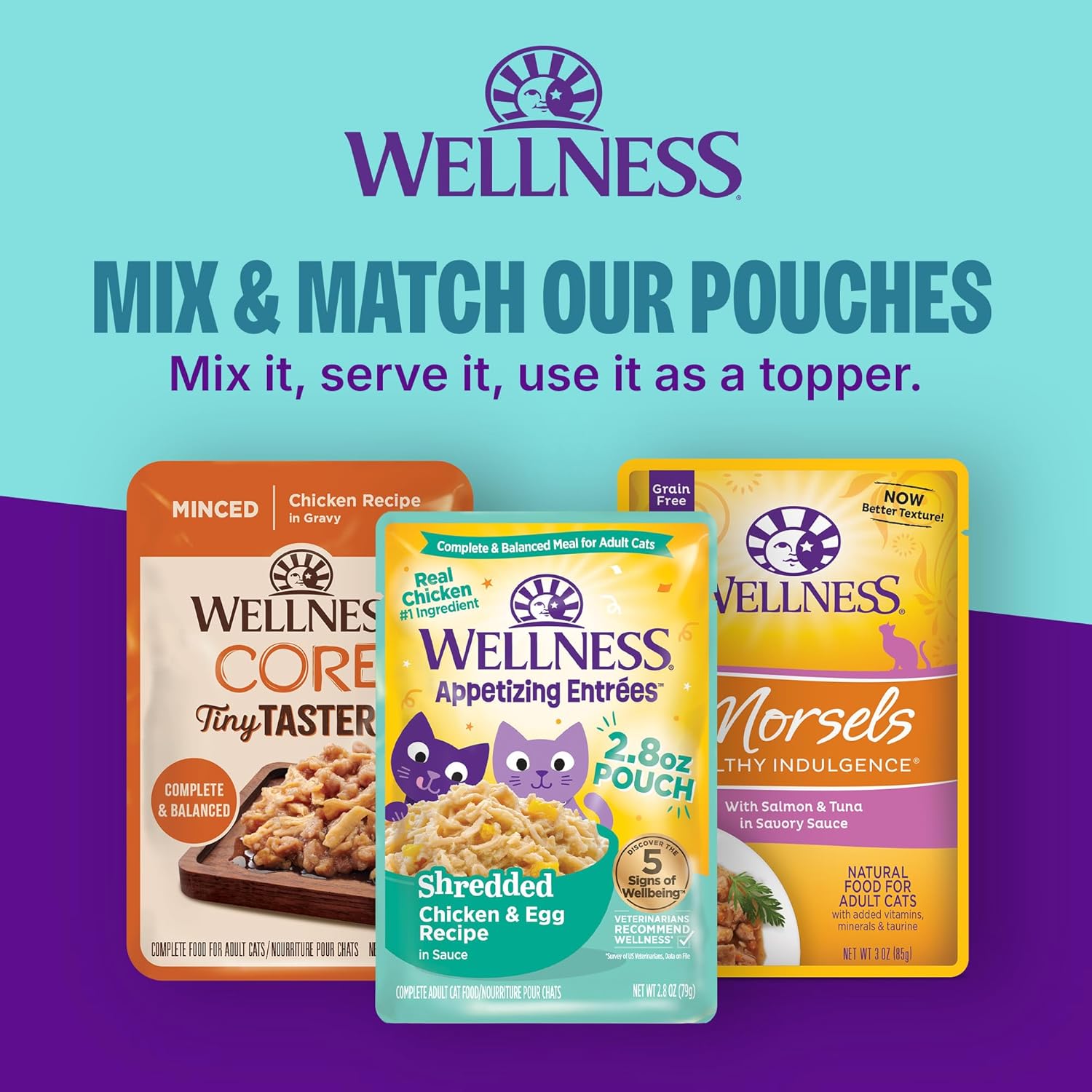 Wellness CORE Signature Selects Shredded Adult Canned Wet Cat Food, Natural, Protein Rich, Grain Free, Chicken Entrée Recipe, 2.8 oz, Pack of 12 Cans - Image 9