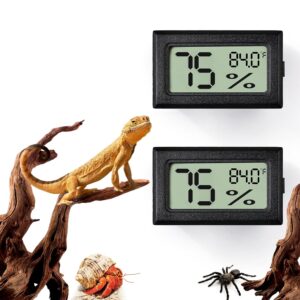 2 PCS Rectangle Reptile Thermometer...