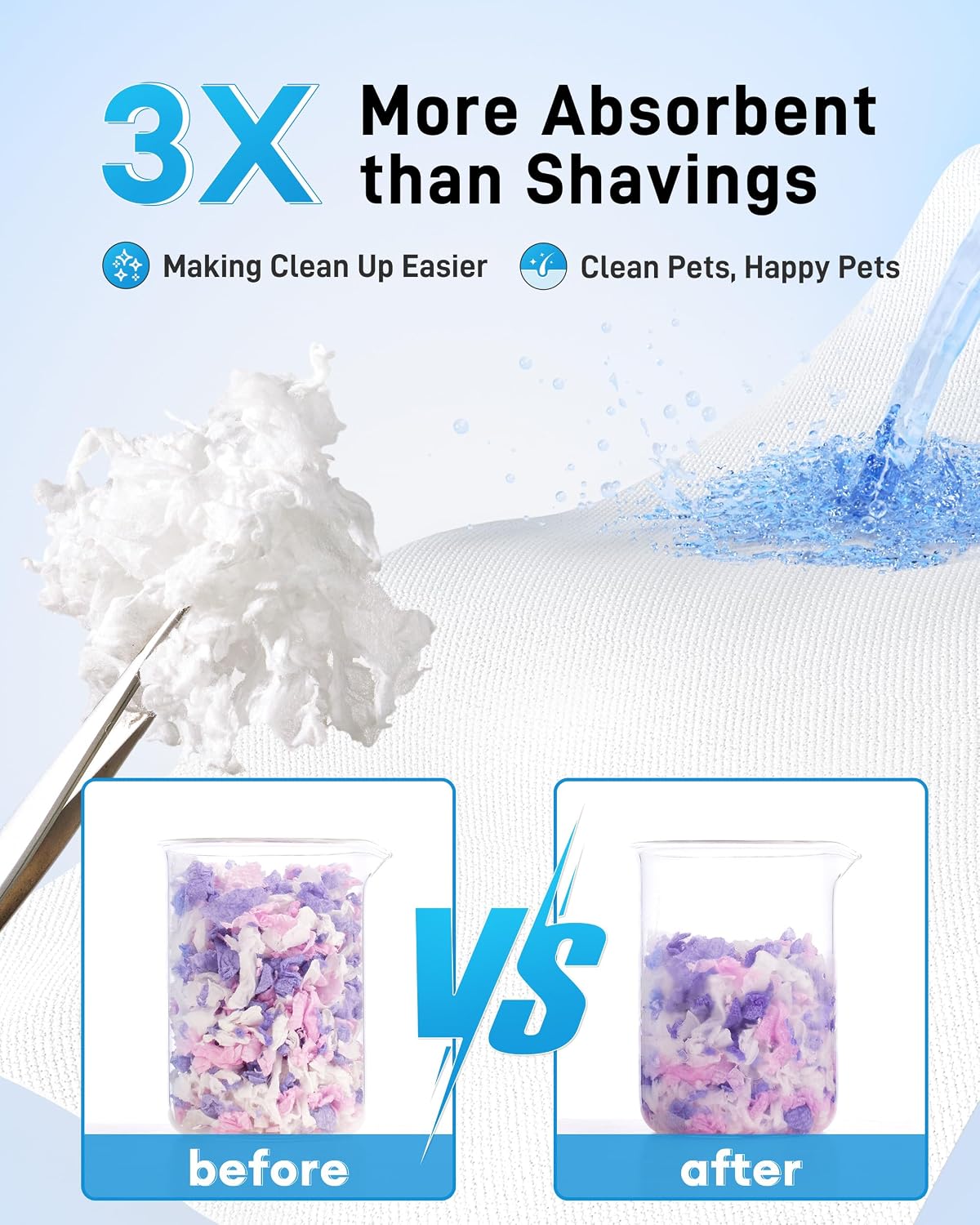 BUCATSTATE Hamster Bedding 15L, 99% Dust-Free Guinea Pig Paper Bedding Odor Control Paper Bedding, Cozy Small Animal Bedding for Rabbit Rat Syrian Dwarf Hamsters Gerbils (Lavender) - Image 4