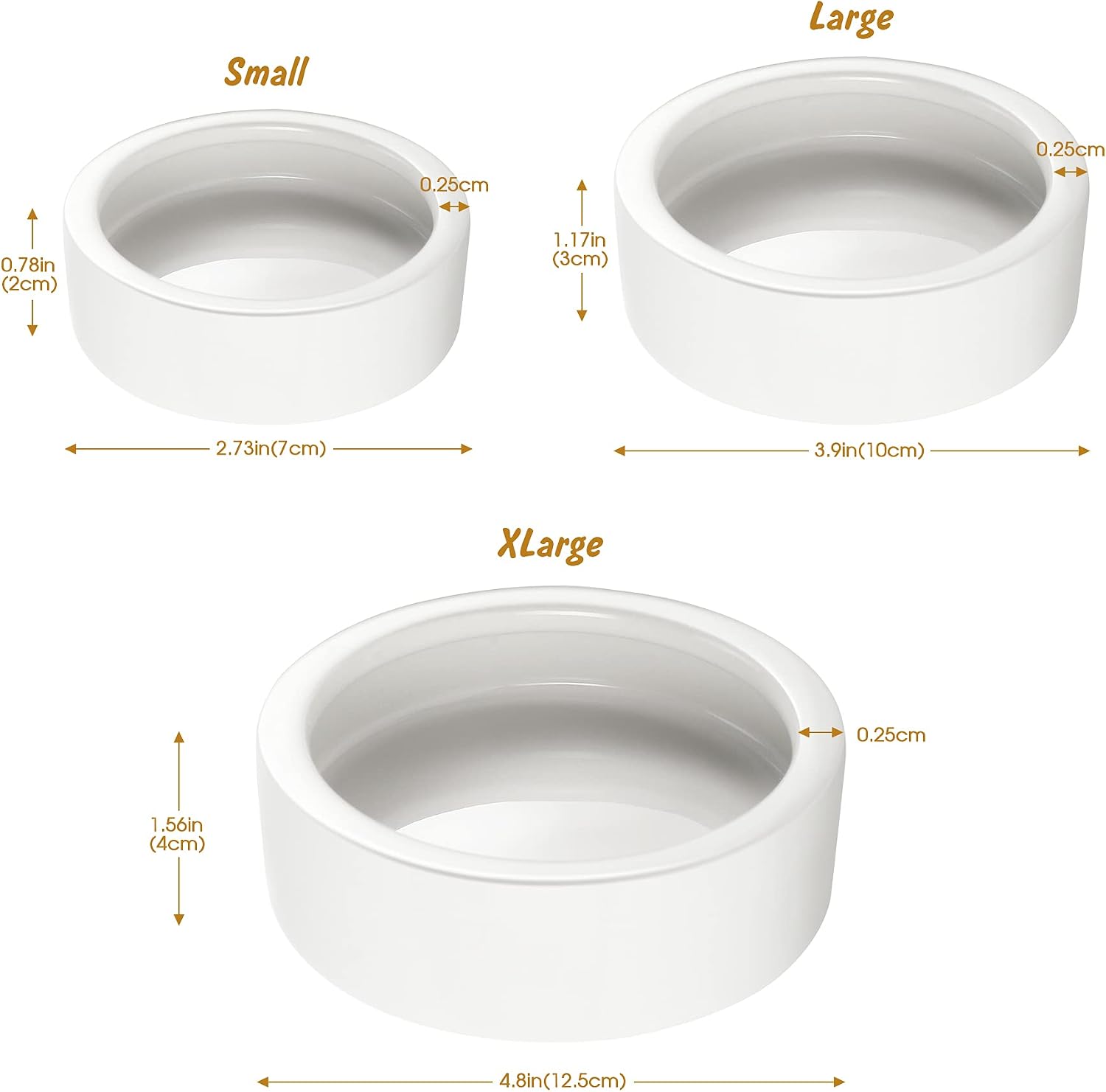 Reptile Food Bowl Lizard Gecko Ceramic Pet Worm Dish Water Bowls XL(5in) | Anti-Escape Mealworms Ceramic Dish for Bearded Dragon Chameleon Hermit Crab Dubia Cricket Feeding, Large Reptile Feeder - Image 4