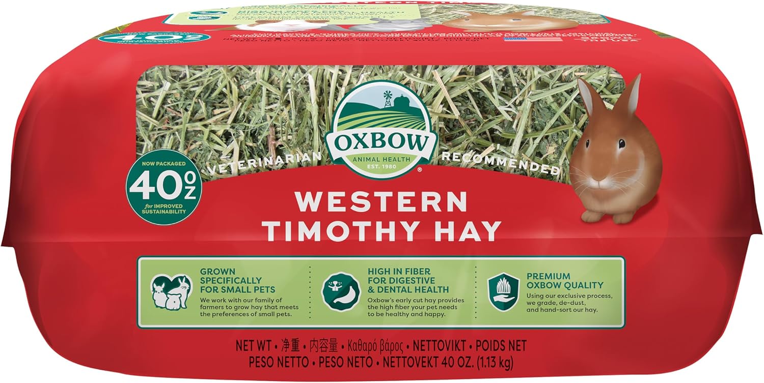 Oxbow Western Timothy Hay for Small Pets – All-Natural Grass Hay for Rabbits, Guinea Pigs, and Chinchillas – High Fiber for Digestive Health and Dental Support – 40 oz Bag - Image 16