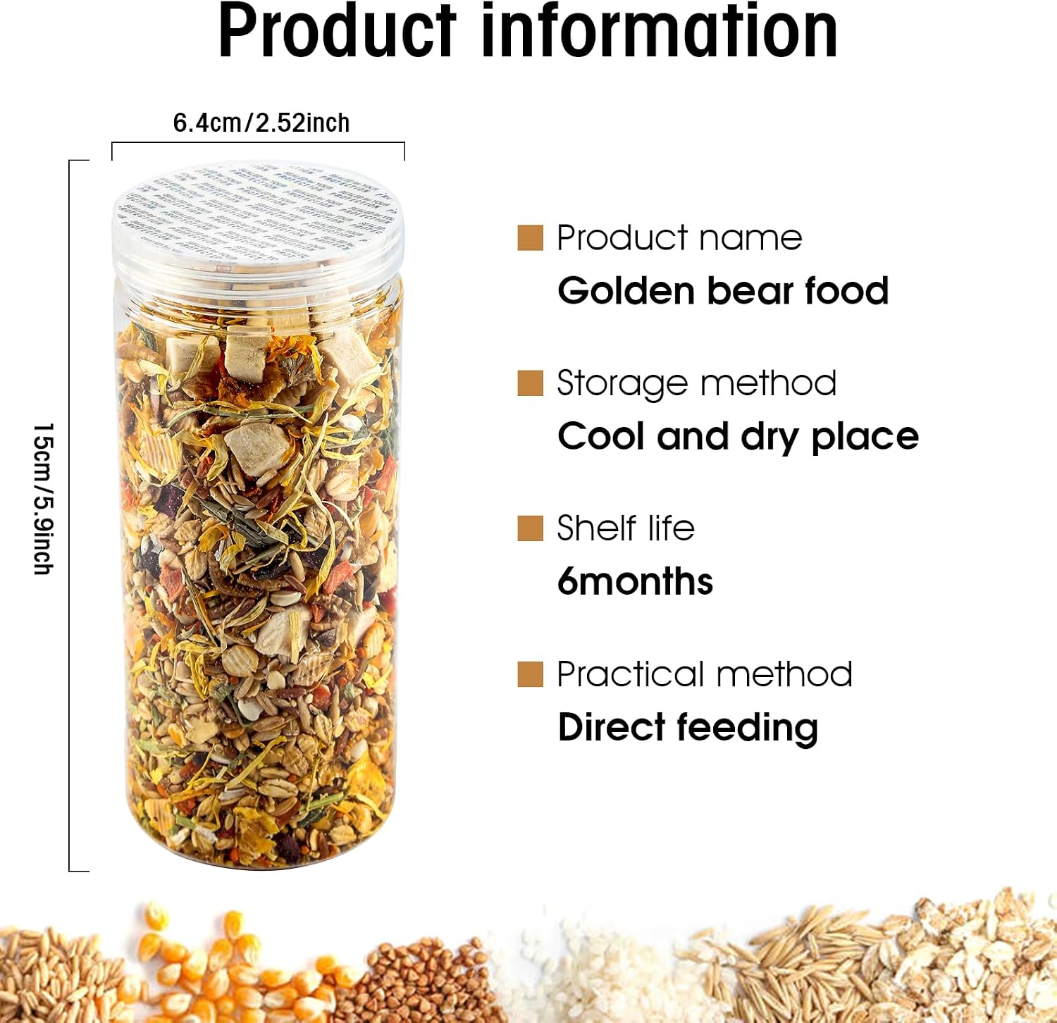 Abizoo Hamster & Gerbil Treat, Natural Health, Gourmet Hamster and Gerbil Food for Small Animals with Seeds, and Grains,Vitamin-Nutrient Fortified - Image 3