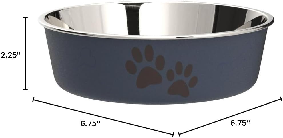 Loving Pets Bella Dog Bowls- Stainless Steel Dog & Cat Bowls - Spill Proof Dog Food Bowl, Cat Bowl, Puppy Essentials & Pet Supplies Great for Home & Travel (Medium 20-35 lbs, Blueberry) - Image 8