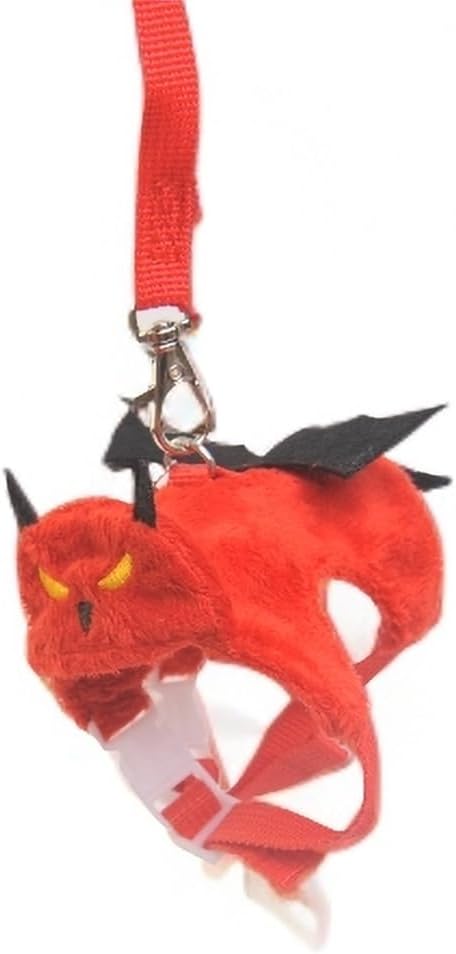 Small Animal Harness and Leash Set, Adjustable Escape-Proof Ferret Harness Vest for Adult Ferret, Meerkat, King Squirrel & Fancy Rat, Soft Comfortable Pet Walking Harness with Red Leash - Image 7