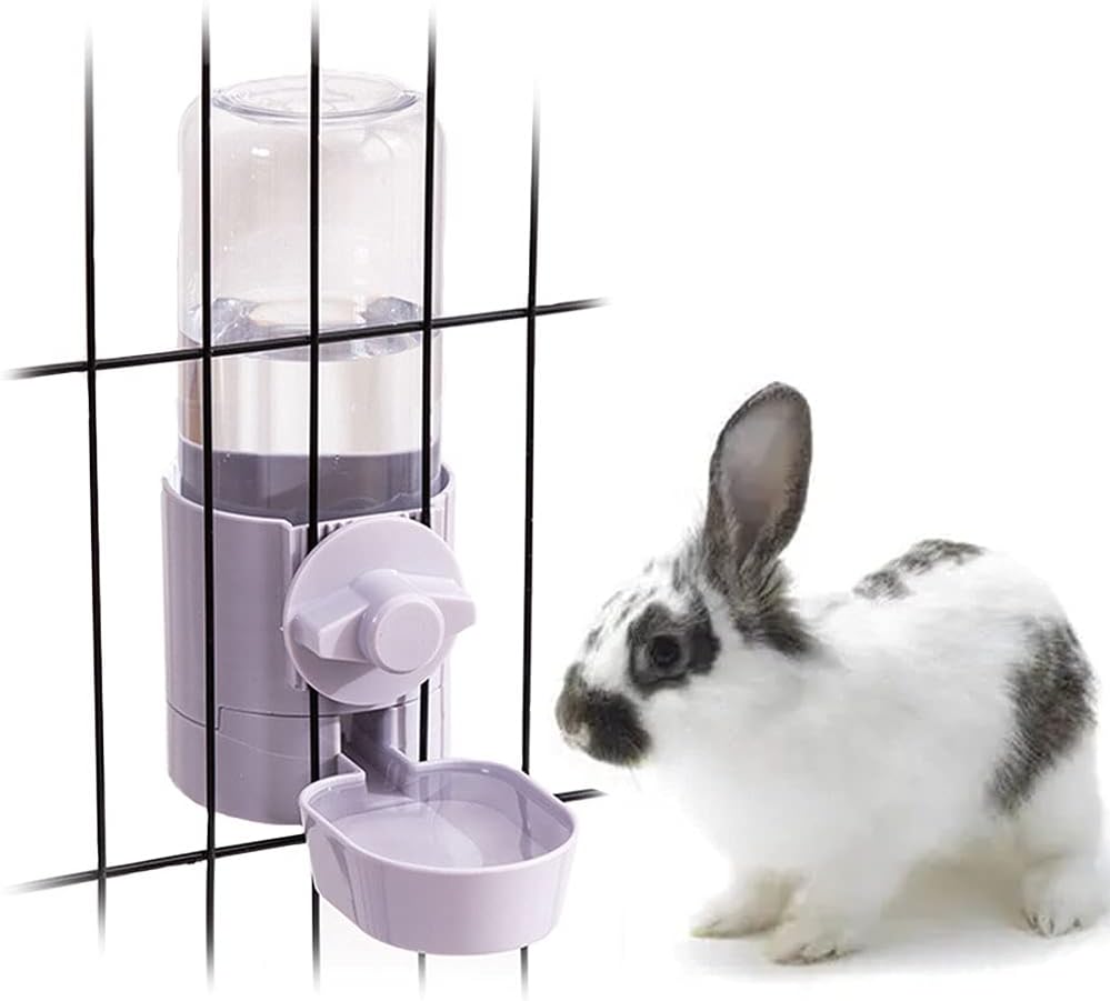 17oz Rabbit Water Bottle, Pet Cage Suspended Dispenser, Hanging Automatic Small Pet Water Bowl for Bunny Cat Ferret