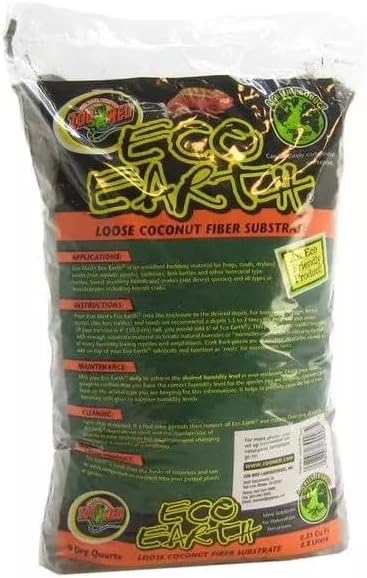 Zoo Med Eco Earth All-Natural Loose Coconut Fiber, Safely Composted, Tropical Substrate for Reptiles (8 Quarts, 2-Pack) - Image 2