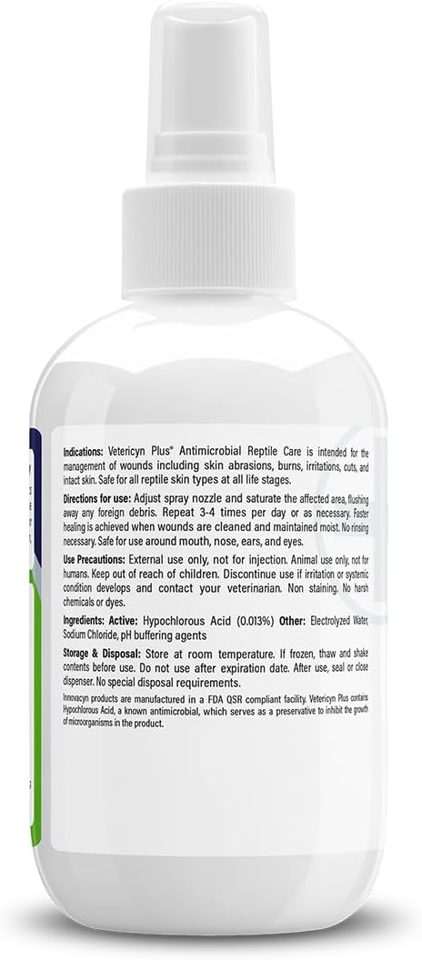 Vetericyn Plus Reptile Wound Care Spray | Reptile Skin Repair, Help Care for Reptile Wounds, Including Scale Rot, Lamp Burns, and Shedding. 3 Ounces - Image 4
