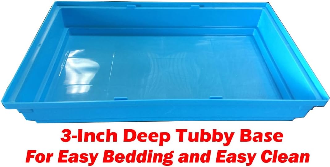 Large 5-Floors Blue Hamster Mansion Habitat Home House Cage Paw Safe Solid Platform with Hide House Running Excerise Wheel Food Bowl Water Bottle Deep Base - Image 4