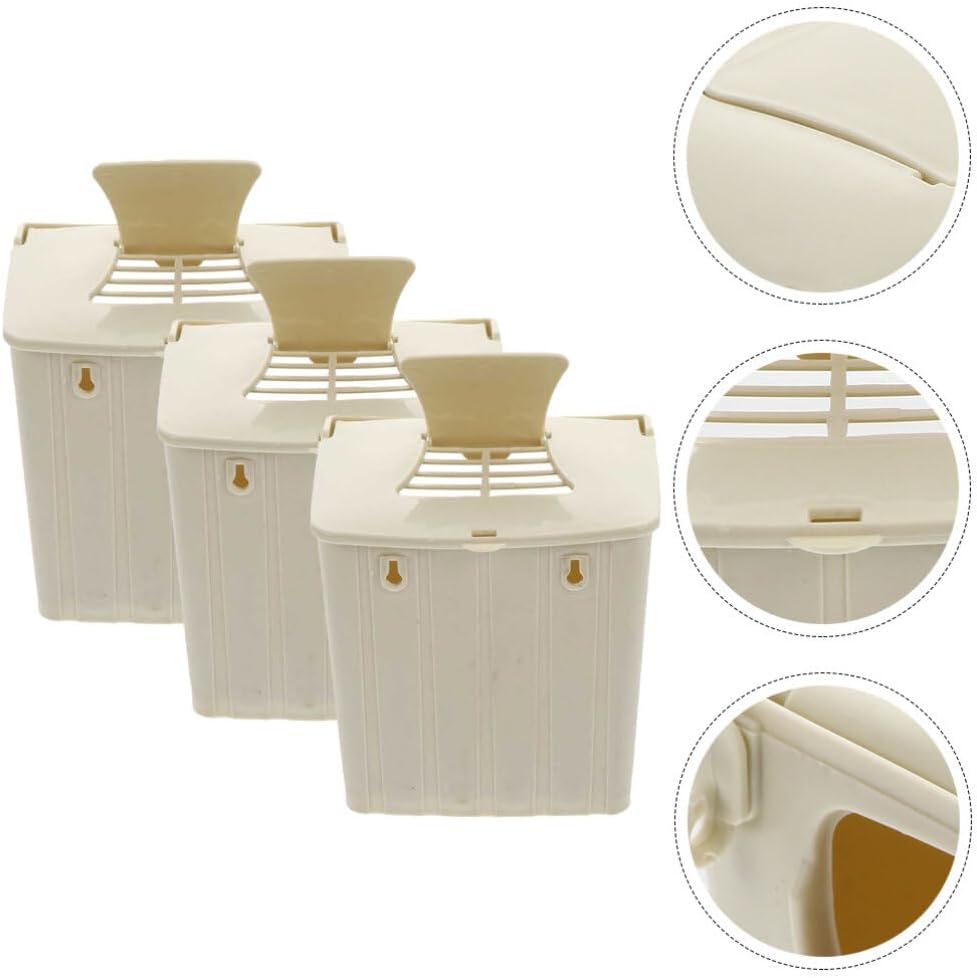 Alipis Bird Breeding Box 3-Pack Hanging Plastic Nesting Box for Parakeets Finches Indoor Outdoor Garden Bird Nesting House - Image 5