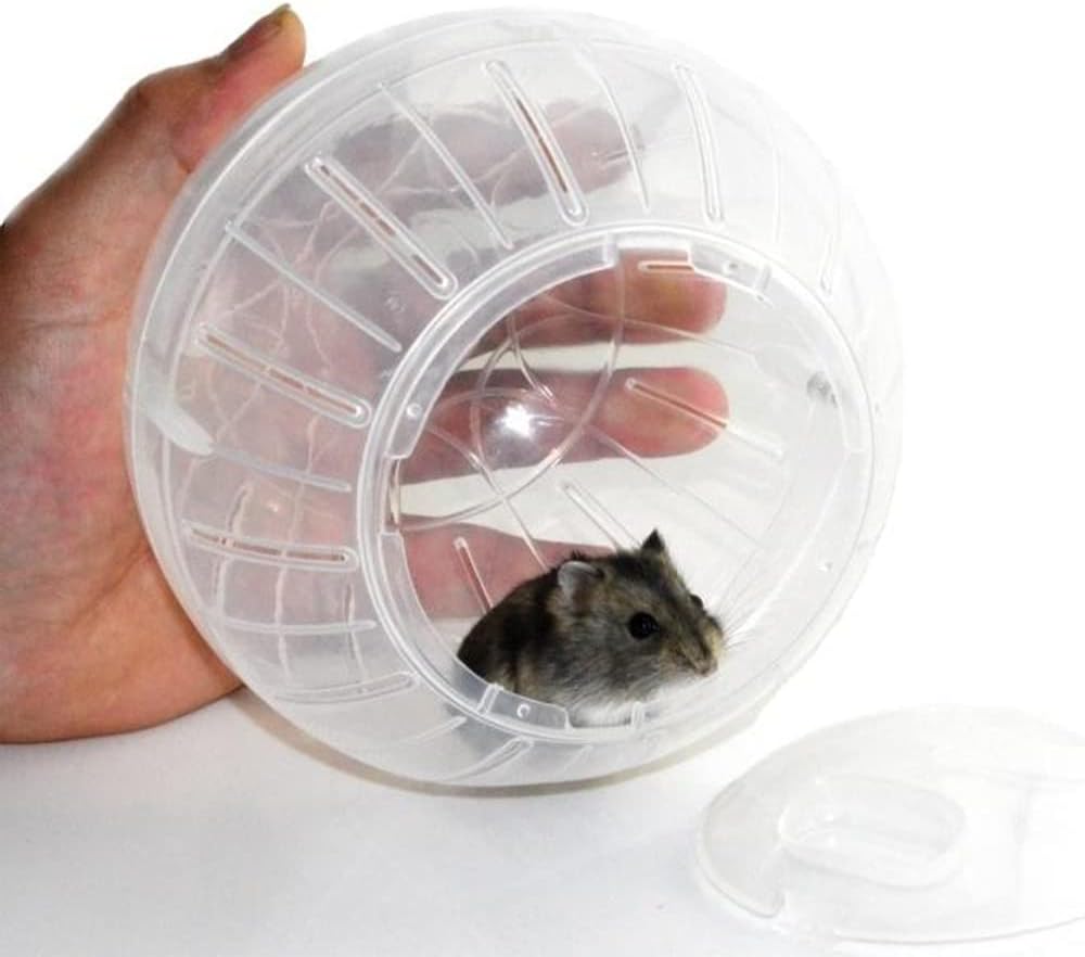 Hamster Exercise Ball Silent Hamster Wheel Small Animals Transparent Ball for Dwar Rat Relieves Boredom and Increases Activity (4.8 inch, Clear) - Image 2