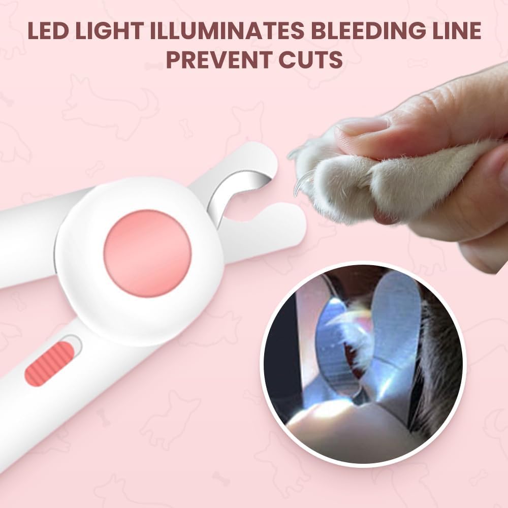 LED Pet Nail Clippers,Upgrade Cat Nail Clipper with Light,Cat Claw Trimmer Nail Clippers for Dogs,Trim Your Pets Nails Easy and Pain-Free Grooming Tool for Small Animals (Blue 1PCS) - Image 5