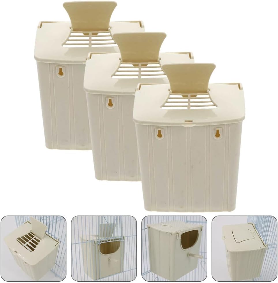 Alipis Bird Breeding Box 3-Pack Hanging Plastic Nesting Box for Parakeets Finches Indoor Outdoor Garden Bird Nesting House - Image 8