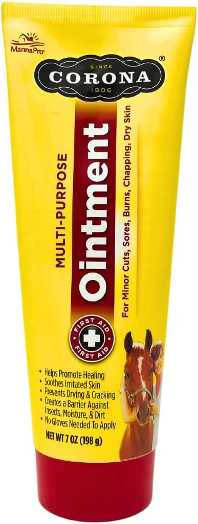 Corona Ointment for Horses|Lanolin Based Formula Helps Sooth Irritation|7 Ounces | Soothing Relief for Hooves, Skin, Joints, and Muscle Care