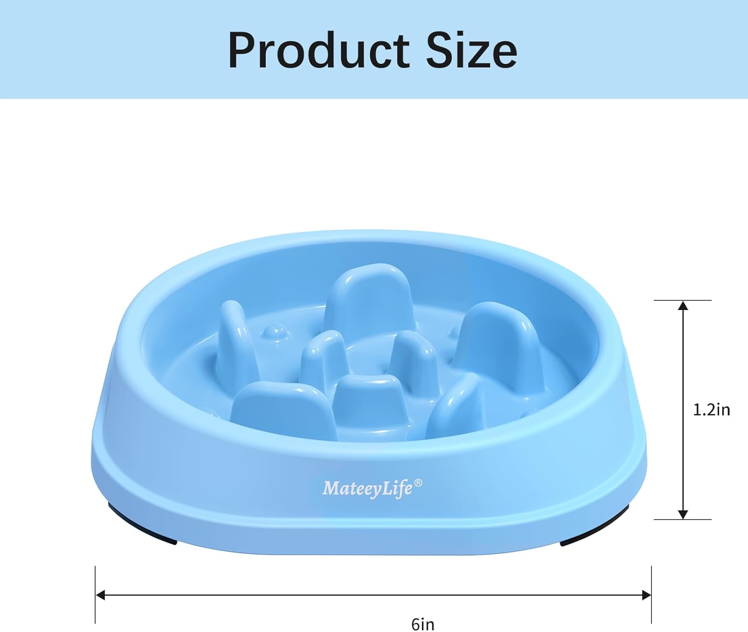 MateeyLife Small Slow Feeder Cat Bowls 2PCS, Anti-Choking Puzzle Cat Food Bowls, Anti-Slip Interactive Dog Feeding Slow Down Eating, Bloat Stop Maze Dishes Dog Feeder for Small Breeds 1 Cup - Image 3