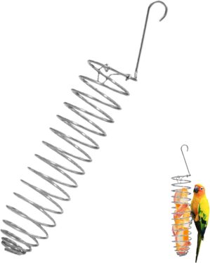 Bird Foraging Toy, Steel Holder for...