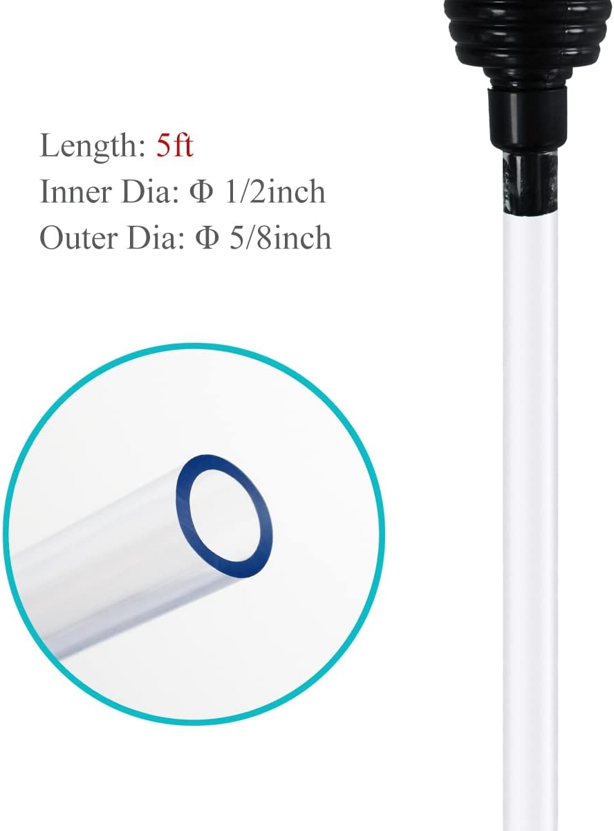 Laifoo 5ft Aquarium Siphon Vacuum Cleaner for Fish Tank Cleaning Gravel & Sand - Image 4