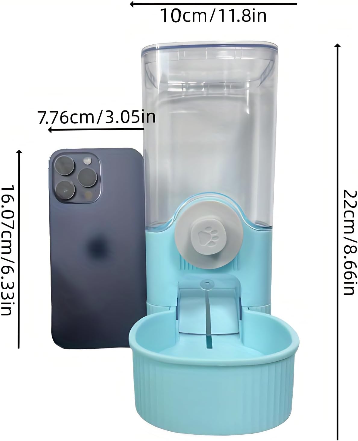 GPY Automatic Hanging Gravity Pet Feeder and Water Dispenser Set ,Automatic Rabbit Feeder and Dog Water Dispenser for Dogs Cats Pets Animals Large Capacity (Blue Water Feeder&Food Feeder) (Blue) - Image 9
