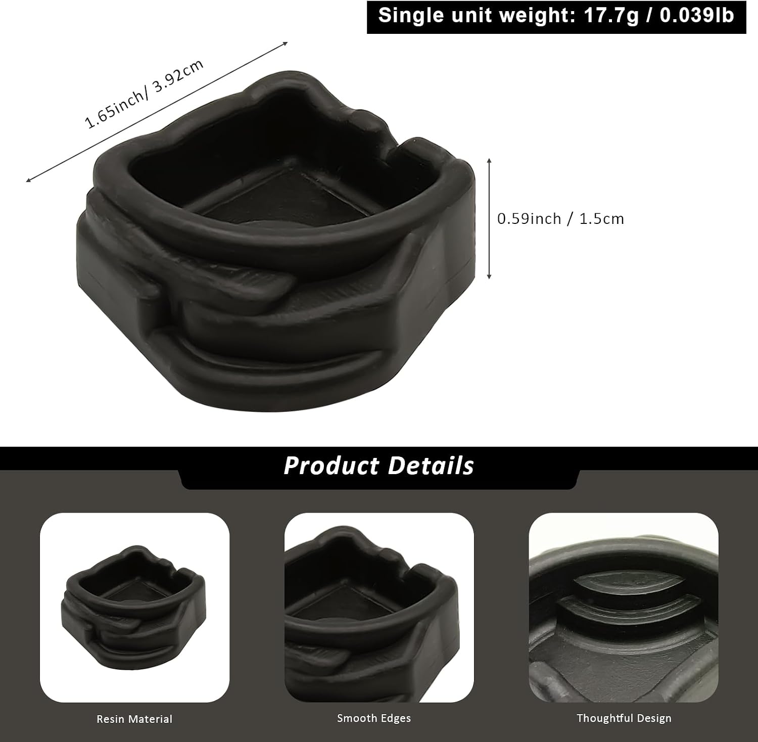6 Pcs Spider Micro Water Bowls, Mini Resin Dish for Tarantula, Spider, Millipede and Tiny Reptiles, Food/Water Dish for Enclosure Accessories (1.65" D, 0.59" H) - Image 2