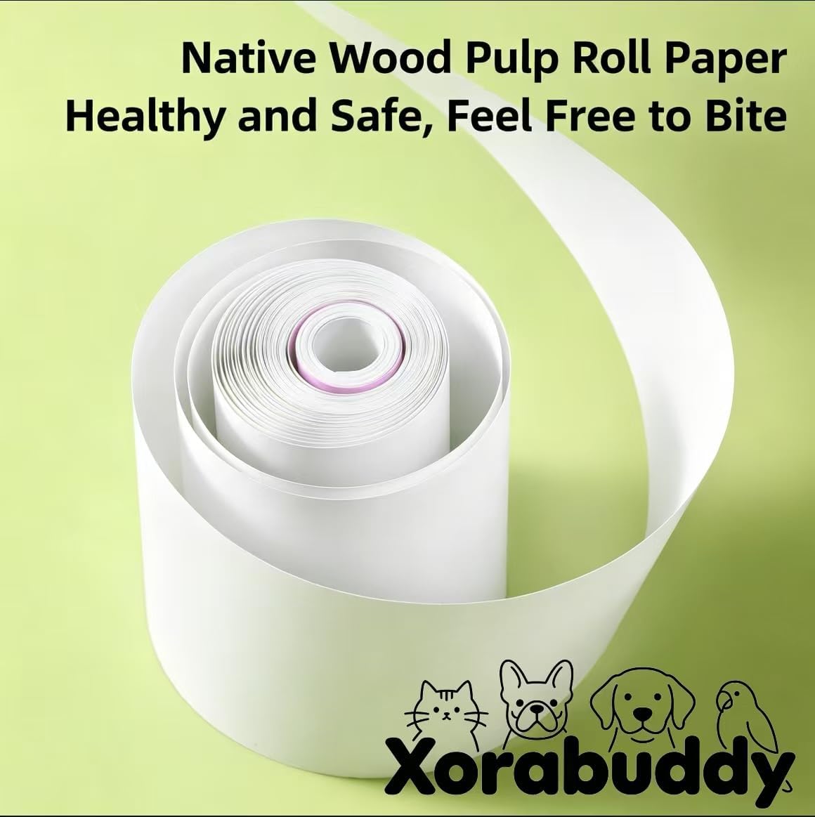 Parrot Shredding Toy Candy Roll Paper Holder, Safe Wood Pulp Chew Toys for Birds Cage Accessories, Hanging Interactive Foraging Toy for Cockatiel Conure Parakeet Budgie - Image 8