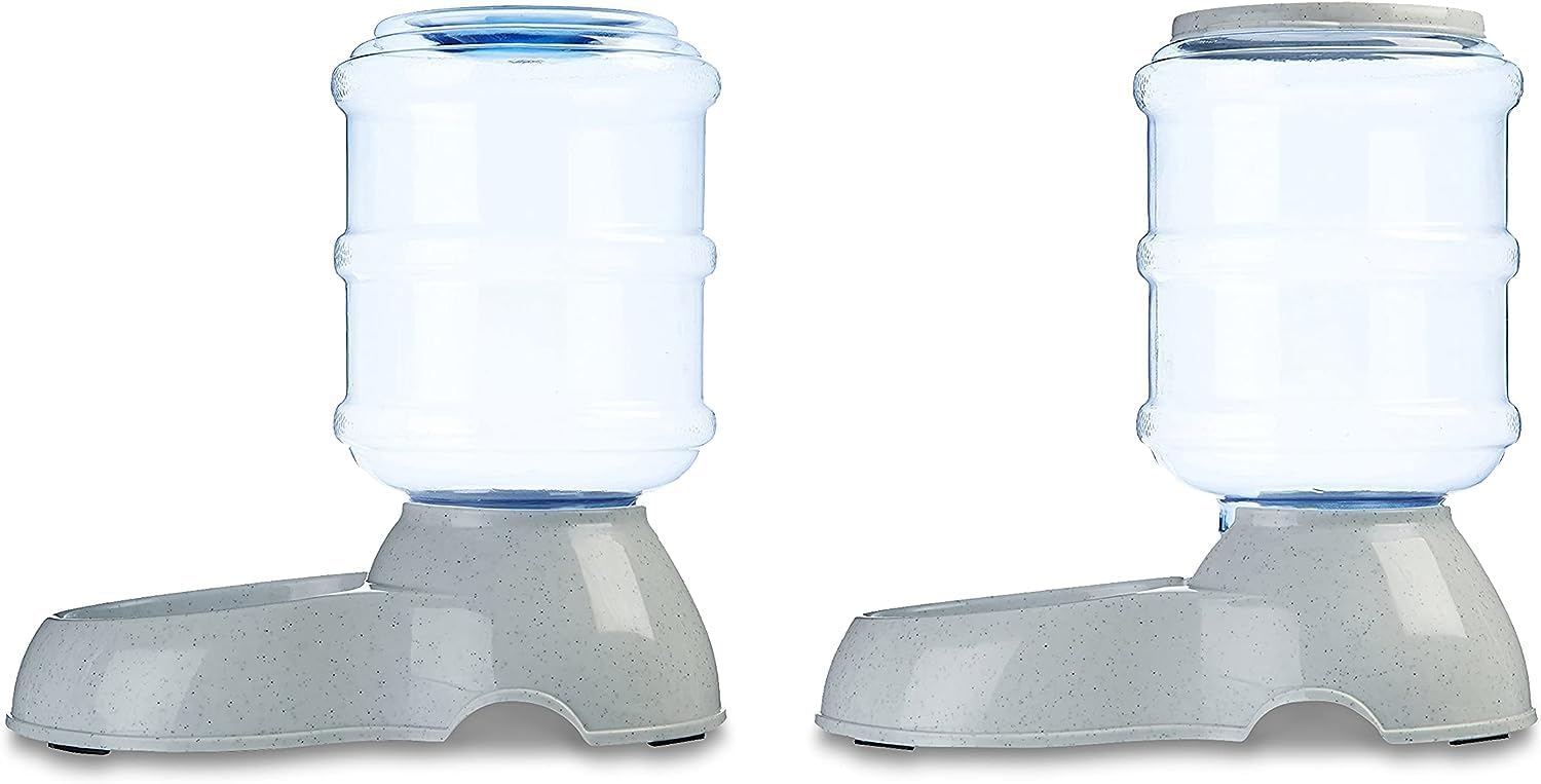 Amazon Basics Automatic Pet Water Dispenser and Gravity Food Feeder Set for Cat and Dog, Easy to Clean, 152fl.oz food feeder, 135.3fl.oz water dispenser, Small, Pack of 2 - Image 6