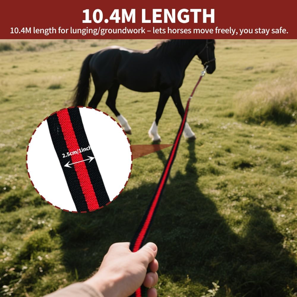 Lunge Line for Horse, Premium Equine Lunge Line with Swivel Bolt Snap for Accurate Equestrian Training, Competition, and Daily Use, 26 ft (8 Meters) - Image 4