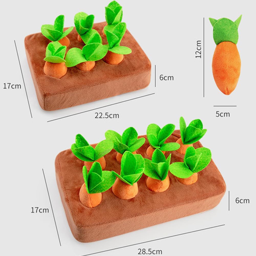 Ferret Foraging Toys Novelty Carrot Snuffle Mat Interactive Pet Treat Enrichment Toys for Small Animals Bunny Rabbit Chinchilla Guinea Pig Hamster (6Carrot) - Image 7