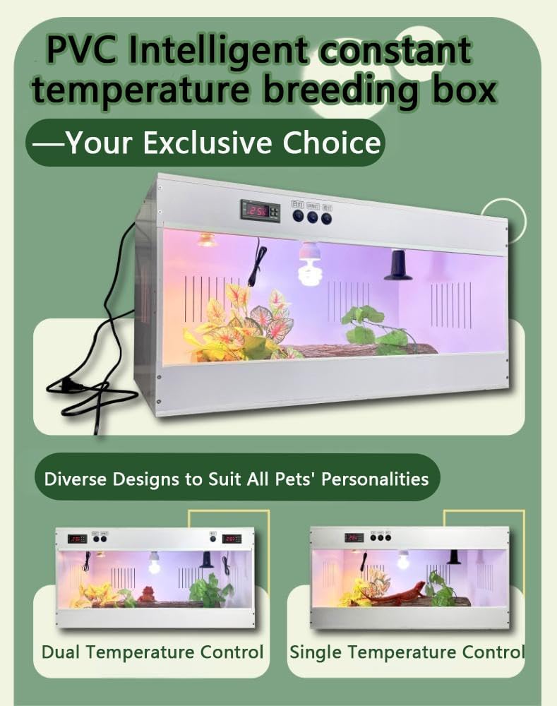80 * 40CM Reptile Enclosure, Colorful Aluminum Frames Reptile Tank Assemble Within 6 Steps, Rust Proof Mesh Top for Air Circulation & Light Penetration, Dual Grommets for Multiple Wire Use - Image 3