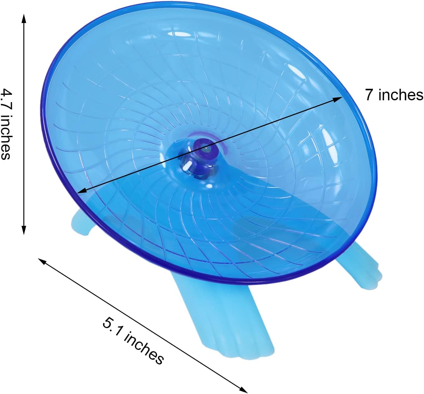 Hamster Flying Saucer Silent Running Exercise Wheel for Gerbil Rat Mouse Hedgehog Small Animals (Blue) - Image 5