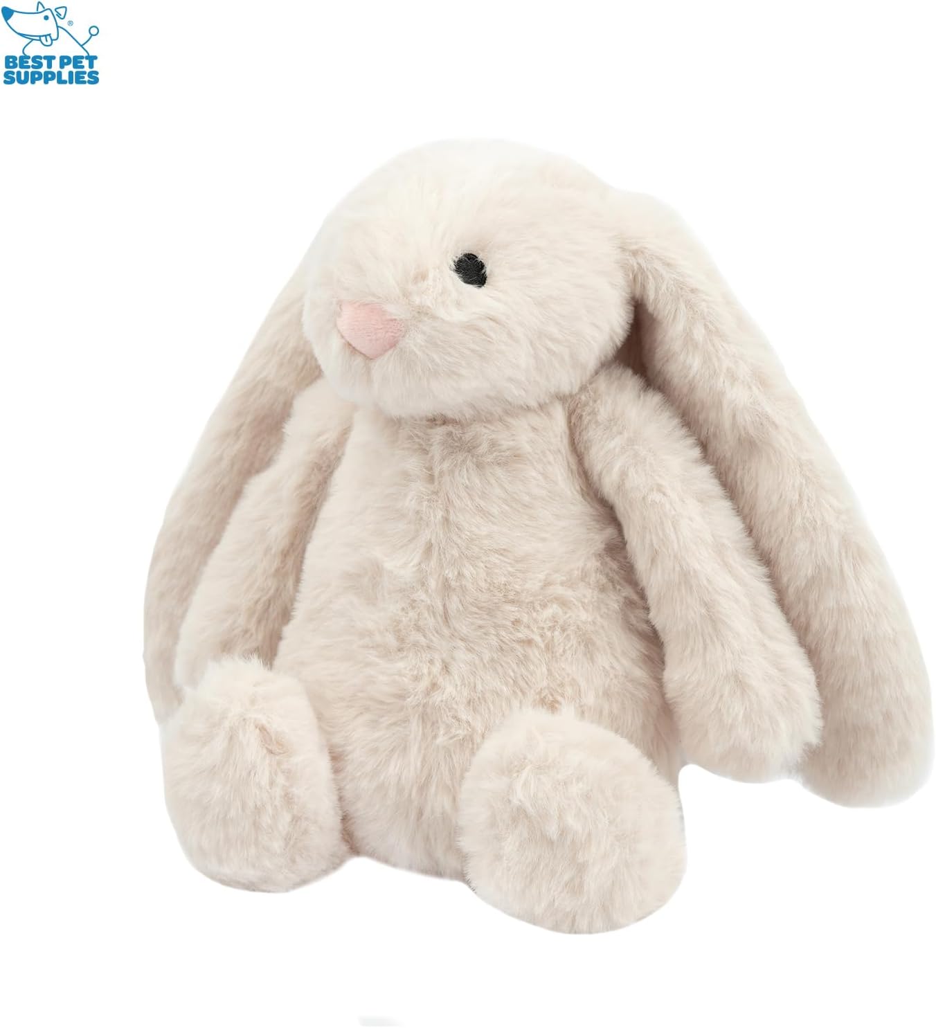Best Pet Supplies Interactive Squeaky Dog Chew Toy, Ideal Dog Toys for Chewers, Small, Medium & Large Dogs, and Fetch Lovers - Bunny (Beige), Large - Image 2