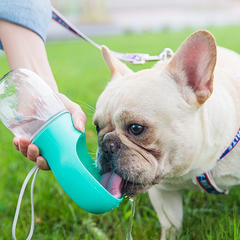 Kalimdor Dog Water Bottle, Leak Proof Portable Puppy Water Dispenser with Drinking Feeder for Pets Outdoor Walking, Hiking, Travel, Food Grade Plastic (12oz Pink) - Image 6