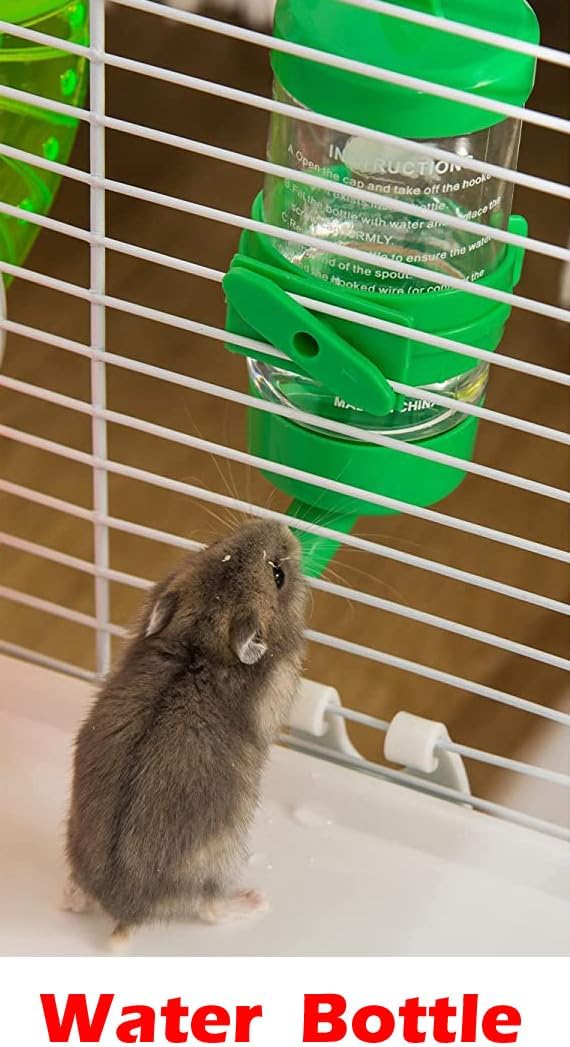 Extra Large 23" Multi-Tiers Easy Setup Hamster Palace Gerbil Habitat Mouse House Mice Home Critters Cage Complete Set of Accessories Expandable Customizable Hide House Food Bowl Running Wheel - Image 6