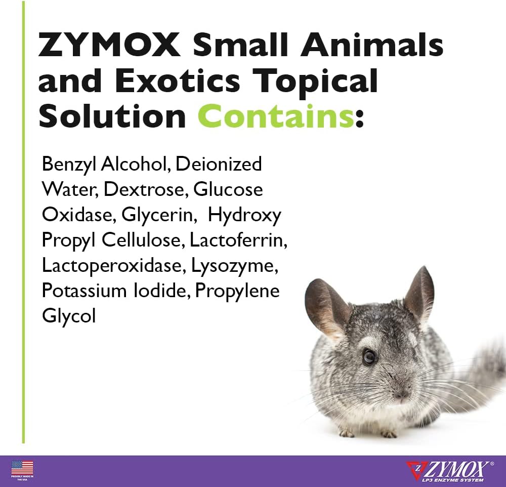 Zymox Small Animal & Exotic Topical Solution, 1.25 oz. – Supports Healthy Skin & Ears for Dog, Cat, Rabbit, Guinea Pig, Ferret, Hamster, Chinchilla, Monkey - Image 3