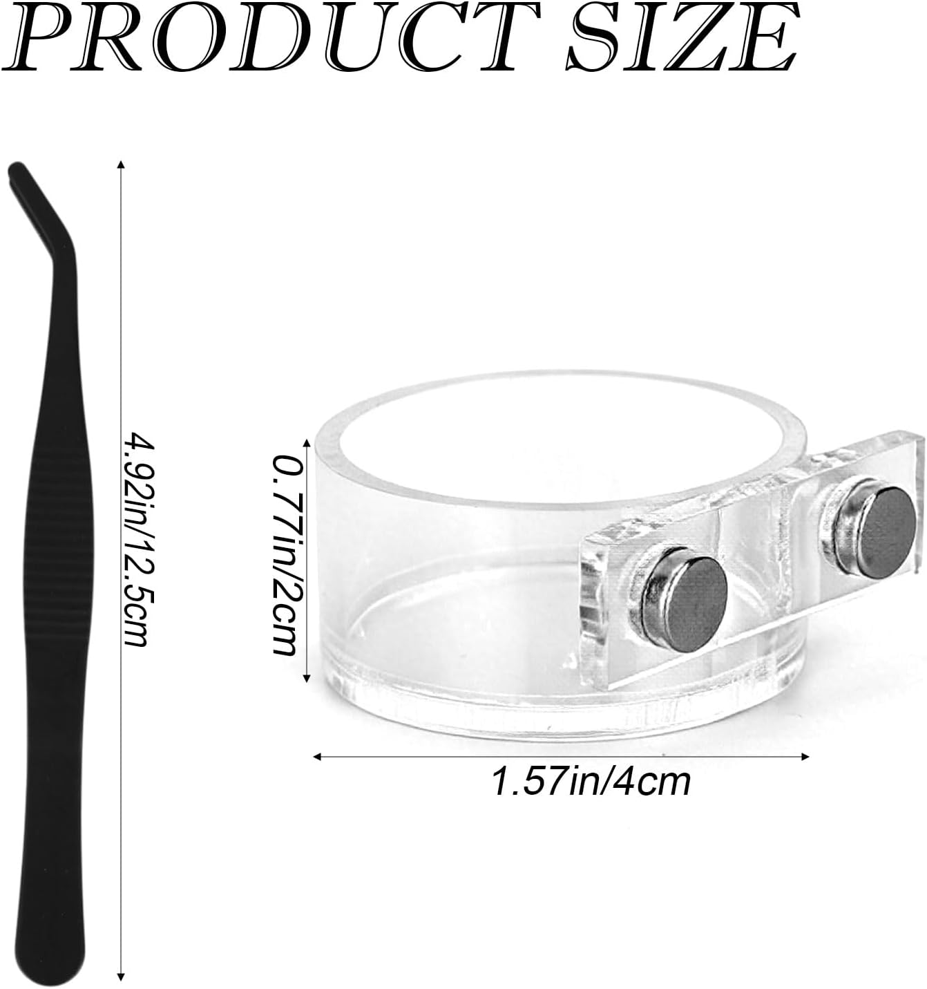 Jumping Spider Feeding Dish Set, Magnetic Water Bowl Dispenser Feeding Food Dish with Reptile Tweezers Jumping Spider Enclosure Accessories Kit for Tarantula Mantis Small Reptiles Pets - Image 2