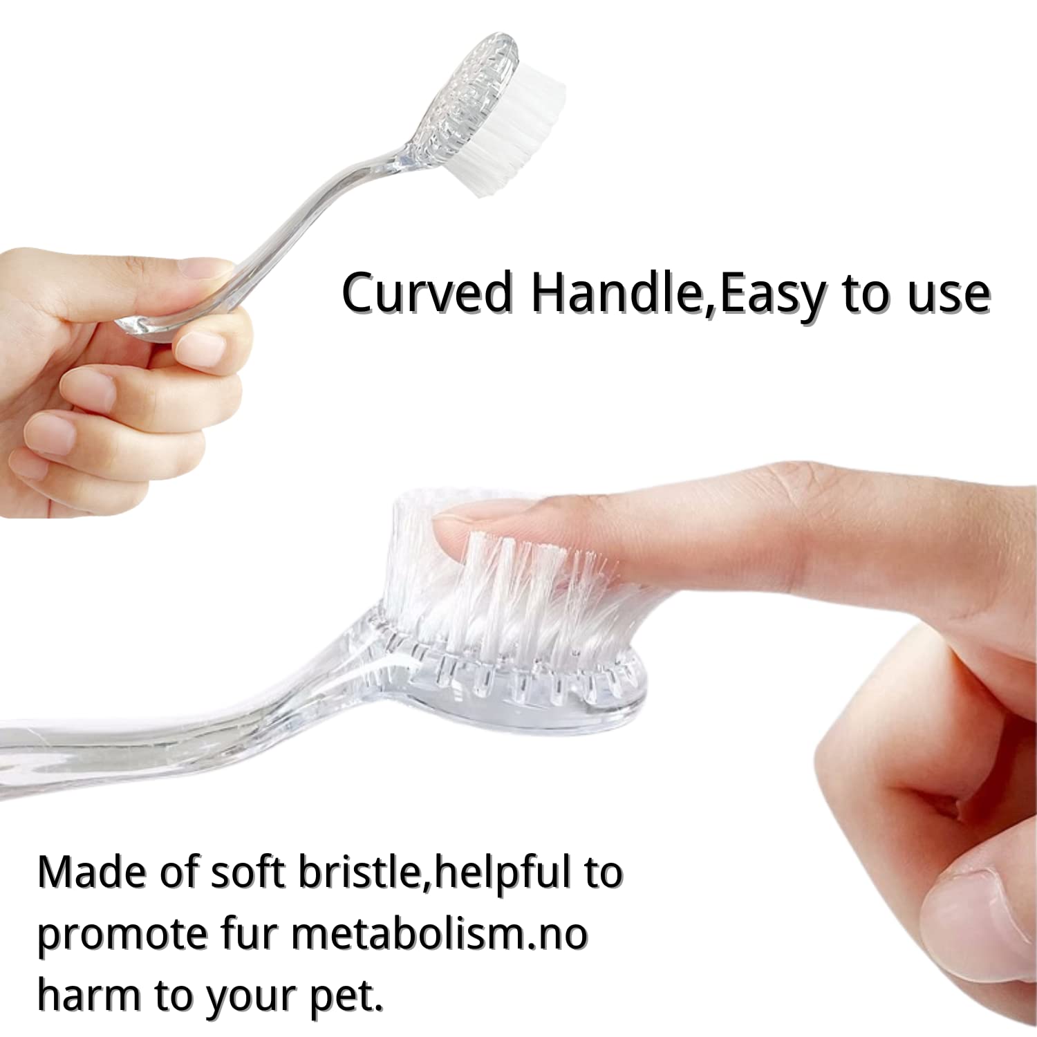 4 Pack Hamster Brush - Small Animal Bath Brush with Lid Soft Cleansing Brush Massage Combs for Hedgehog Guinea Pig Rabbit Chinchilla Ferret Small Animal Grooming Tool Cleaning Supplies-Random Color - Image 3