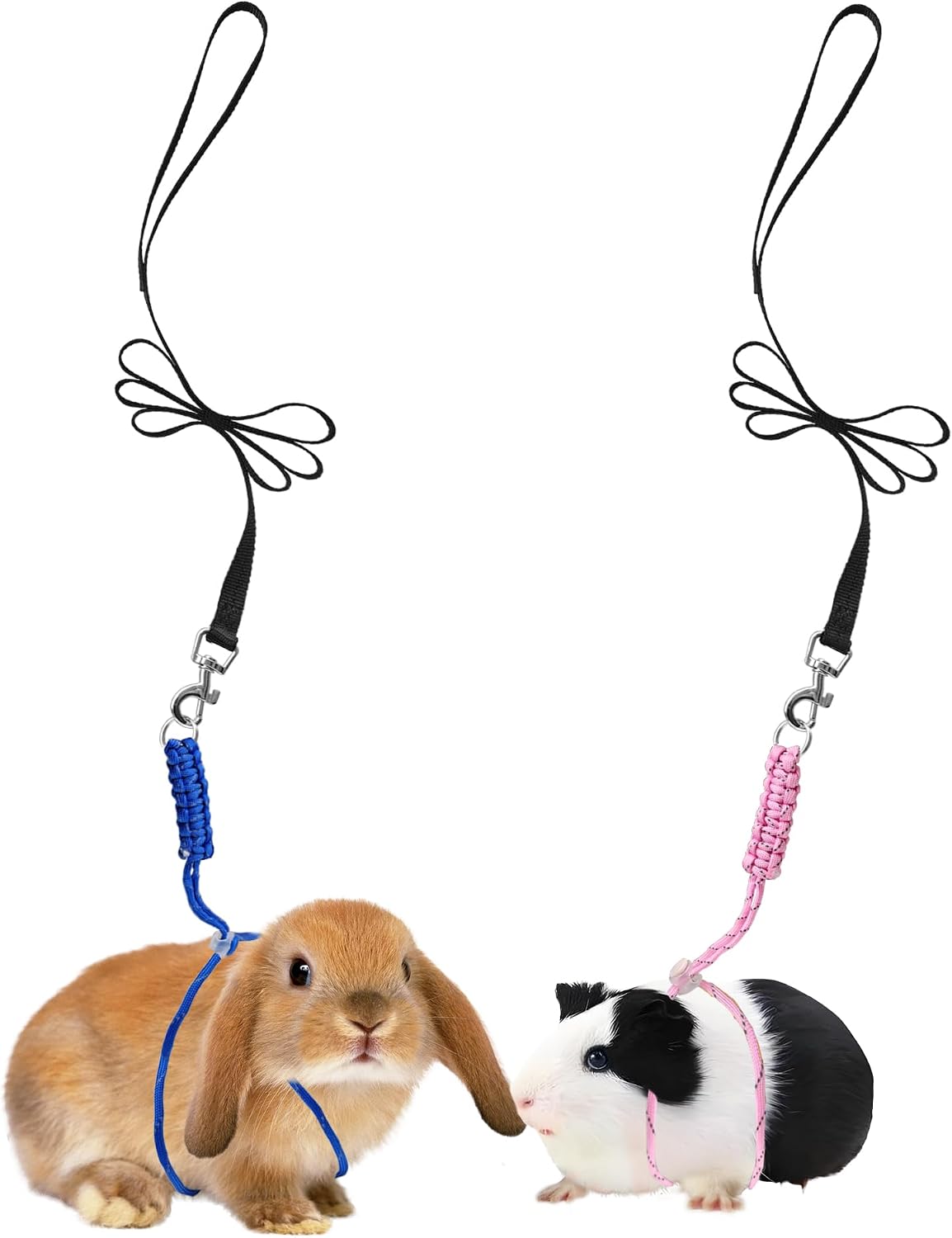 Handmade Figure 8 Harness and Leash for Ferrets/Guinea Pigs/Rats | Adjustable, Lightweight & Safe | Fits Small Animals: Bunnies/Bearded Dragons/Chinchillas/Reptiles/Birds/Squirrels/Rabbits