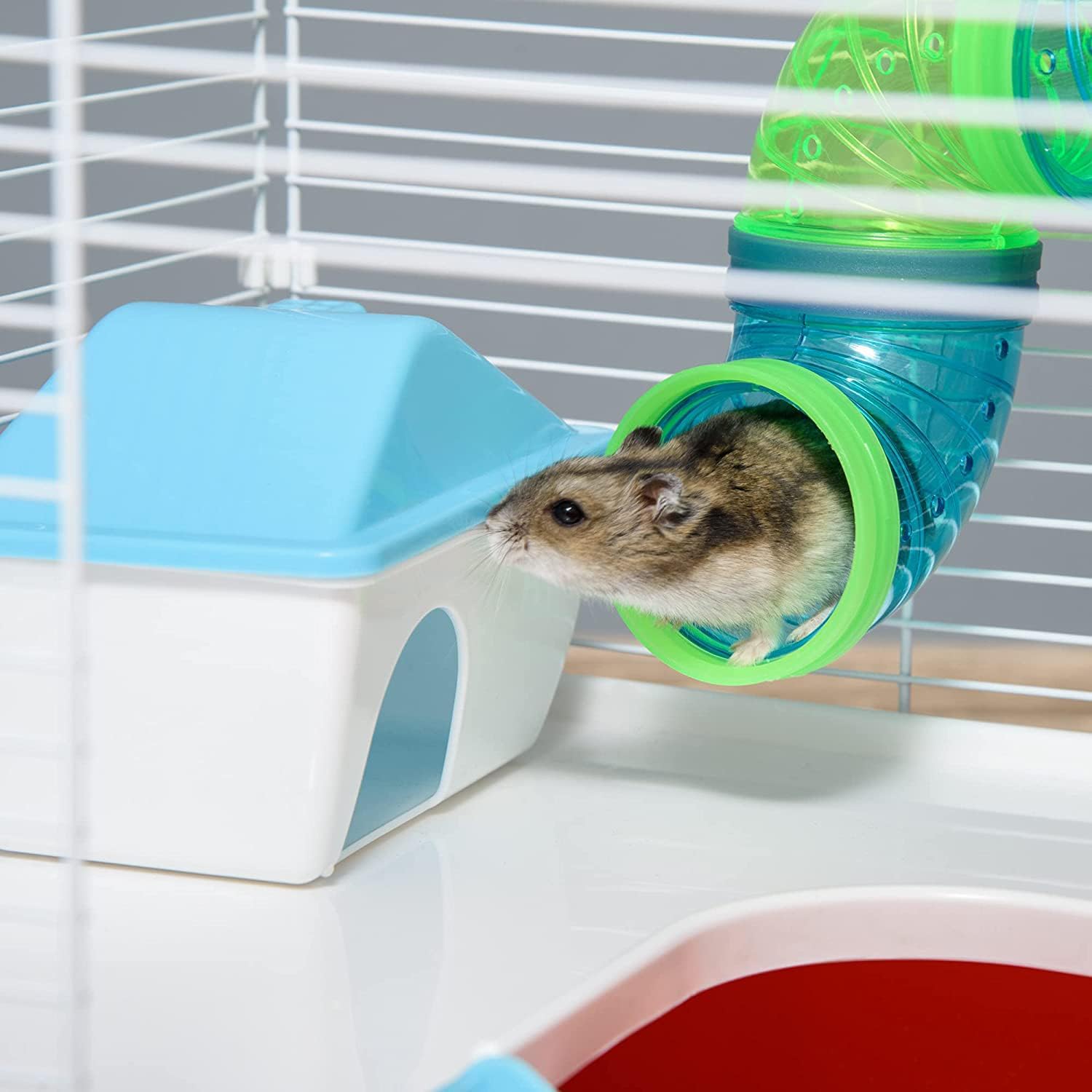 Extra Large 23" Multi-Tiers Easy Setup Hamster Palace Gerbil Habitat Mouse House Mice Home Critters Cage Complete Set of Accessories Expandable Customizable Hide House Food Bowl Running Wheel - Image 4