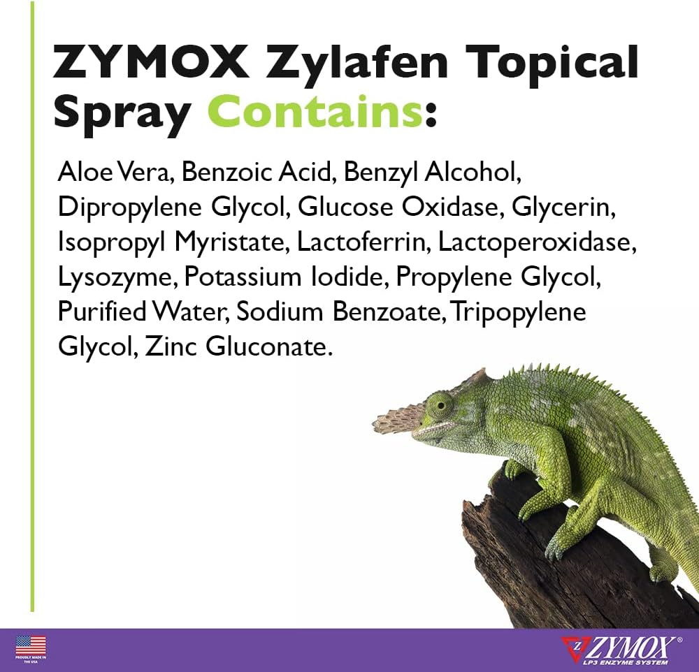 Zymox Zylafen Topical Spray for Reptiles, 2 oz. – Supports Healthy, Complete Shedding for Lizards, Snakes, Turtles & Frogs – Soothes Irritated Skin: Abrasions, Wounds, & Abnormal Shedding - Image 3