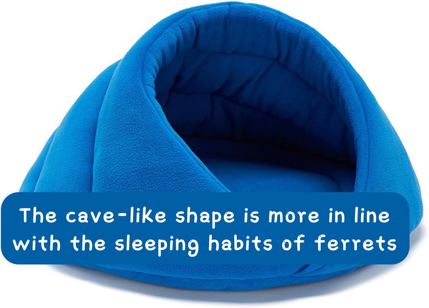 Ferret Bed Cave and Hideouts Comfortable,Hideaway Bed Accessories for CageBeds and Hideouts Safe & Cozy for All Ages Ferrets (Blue) - Image 4