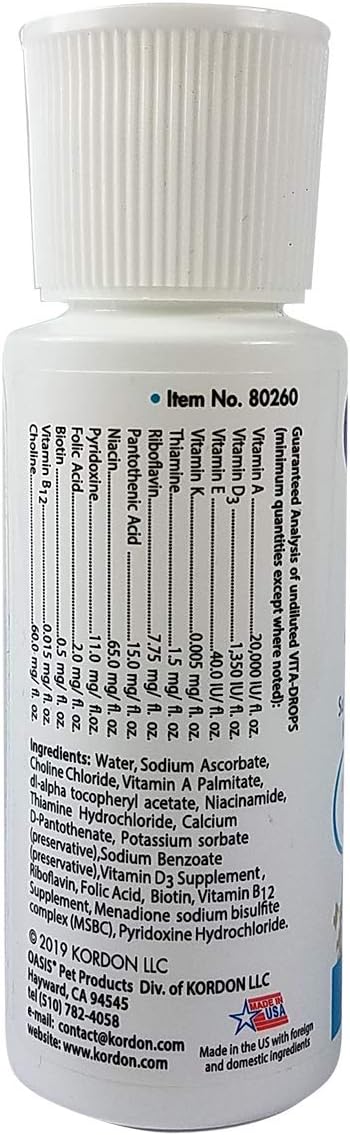Oasis Hamster Vita-Drops All-in-1 Multivitamins - Daily Vitamin Supplement Supports Healthy Bones & Teeth, Joints & Digestion, Promotes Healthy Skin Coat, Orange Flavor, 2-Ounces - Image 4