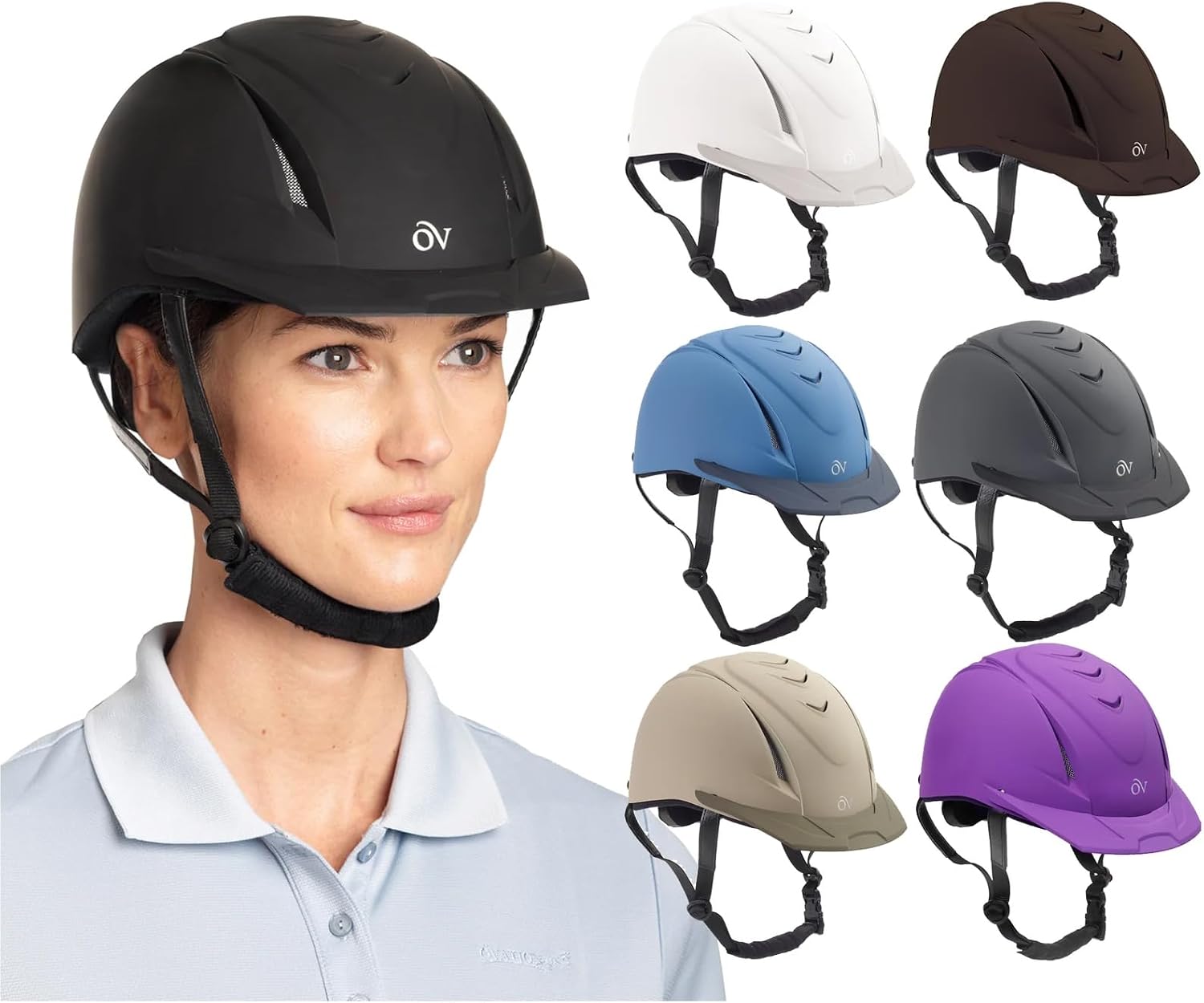 OVATION Adult Deluxe Schooler Riding Helmet - Lightweight Breathable Adjustable Equestrian Safety Helmet w/Removable Liner - Image 5