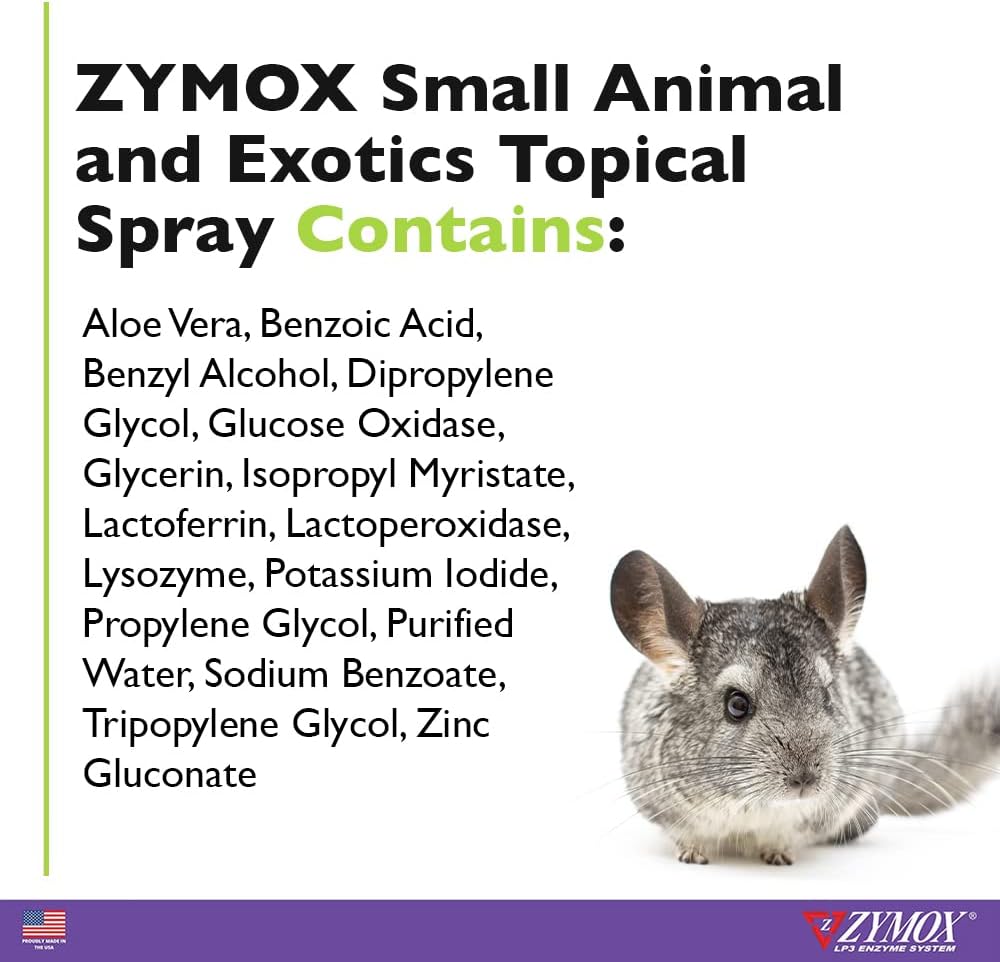 Zymox Small Animal & Exotic Topical Spray, 2 oz. – Supports Healthy Skin for Dog, Cat, Rabbit, Guinea Pig, Ferret, Hamster, Chinchilla, Monkey - Image 3