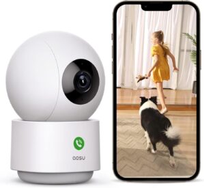 aosu 2K Security Camera Indoor, Bab...