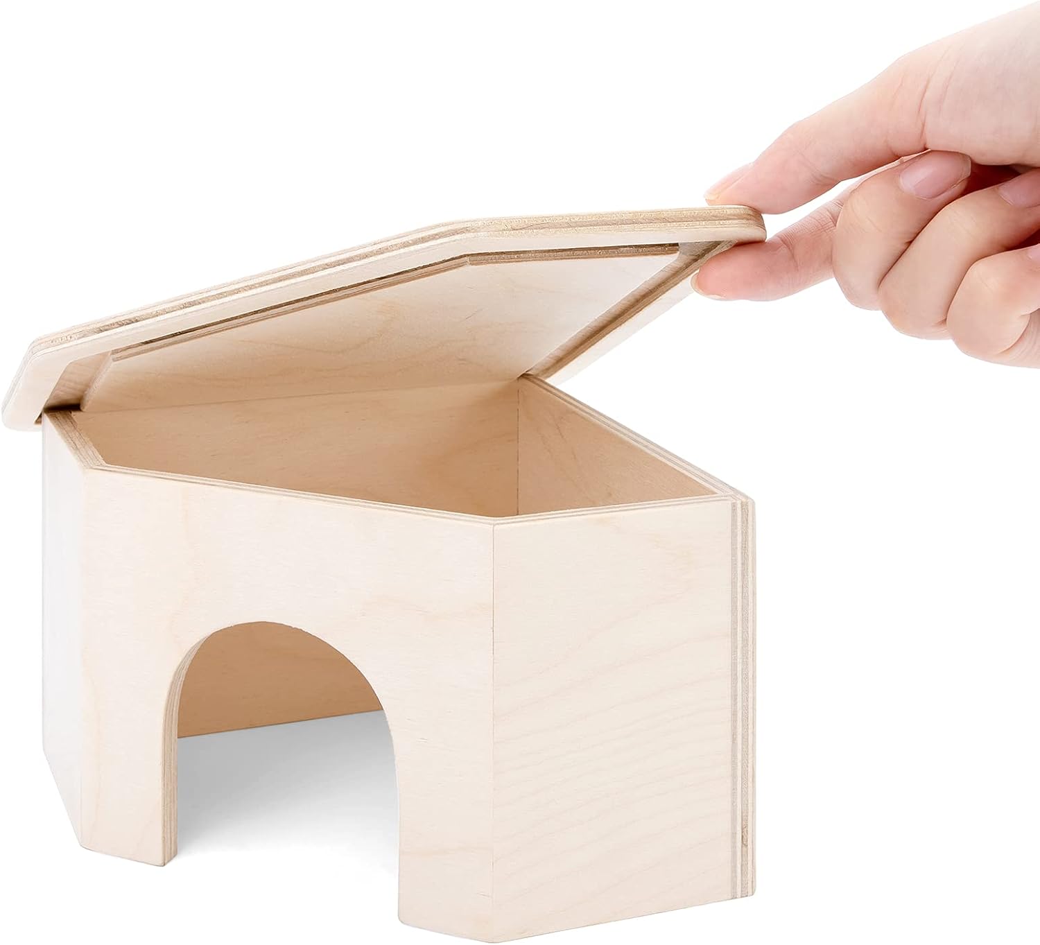 Niteangel Birch Chamber-Maze Hamster Hideout - Small Pets Woodland House Habitats Decor for Hamster Mice Gerbils Mouse - Image 6