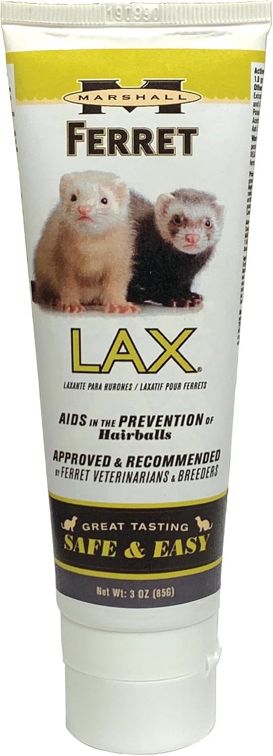 Marshall Ferret Lax Hairball Remedy – 3 oz – Aids Hairball Prevention & Digestive Support – Gentle, Easy-to-Use Paste for Ferret Wellness