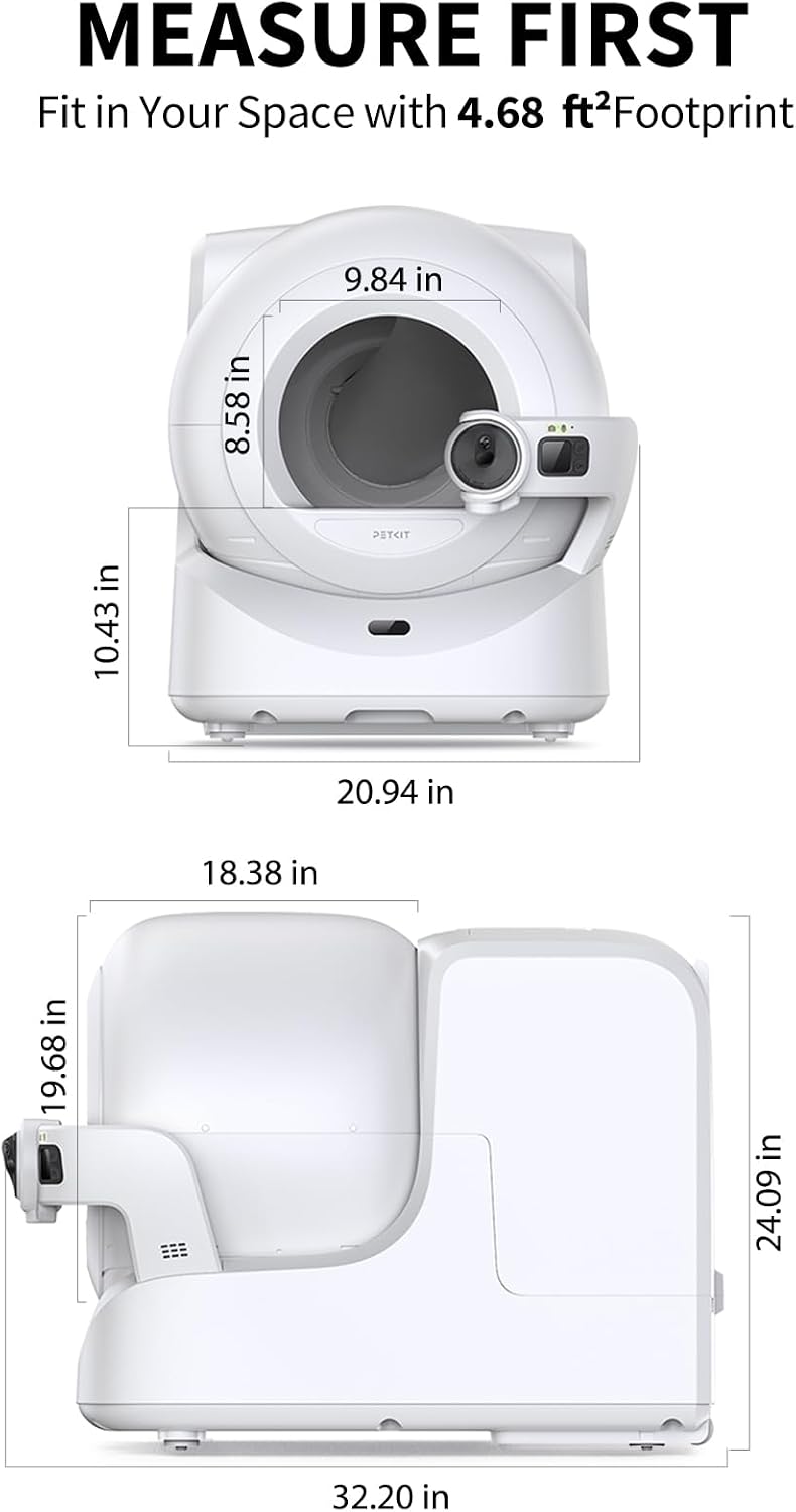 PETKIT Purobot Ultra Auto Waste Packing & Multi-Cat Toilet Behavior Ai Camera Tracking Automatic Self-Cleaning Cat Litter Box, Smart Robot with 5G WiFi App Control&Integration Safety&Odor Free - Image 8