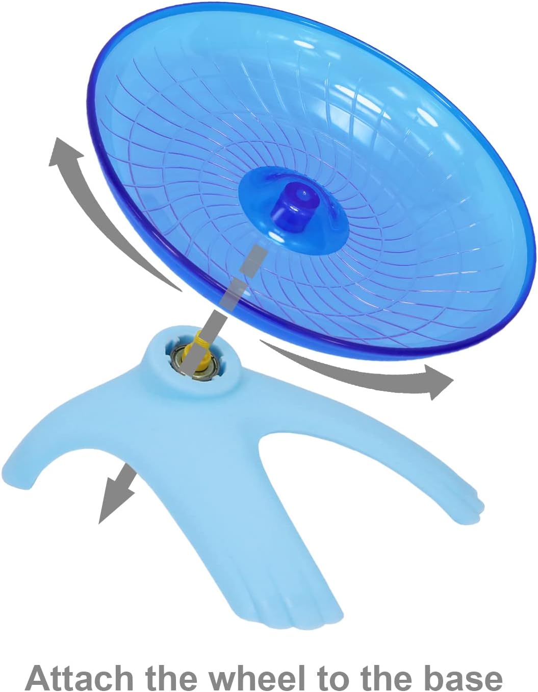 Hamster Flying Saucer Silent Running Exercise Wheel for Gerbil Rat Mouse Hedgehog Small Animals (Blue) - Image 7