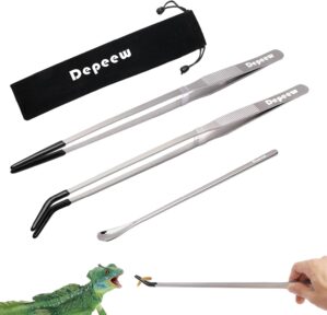 Reptile Feeding Tongs, Stainless St...