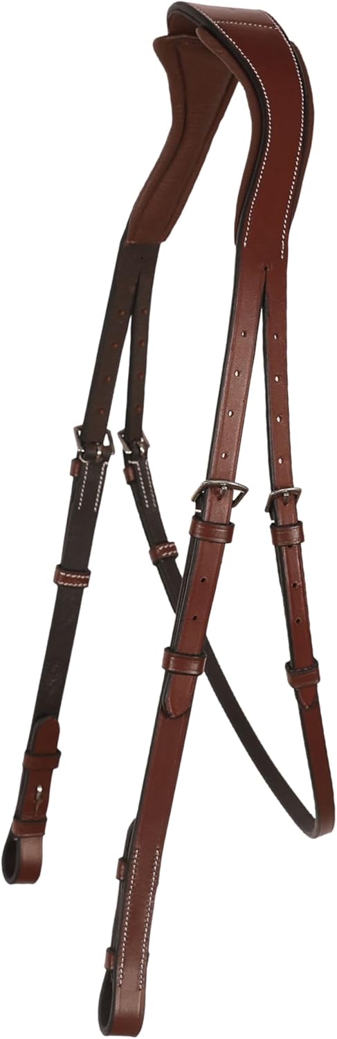 Exion Nova Hackamore Bridle – Anatomical Bitless Horse Bridle with Rubber Reins – Padded Anti-Pressure Crownpiece – Vegetable-Tanned Leather Bitless Bridle for Jumping & Training - Image 5