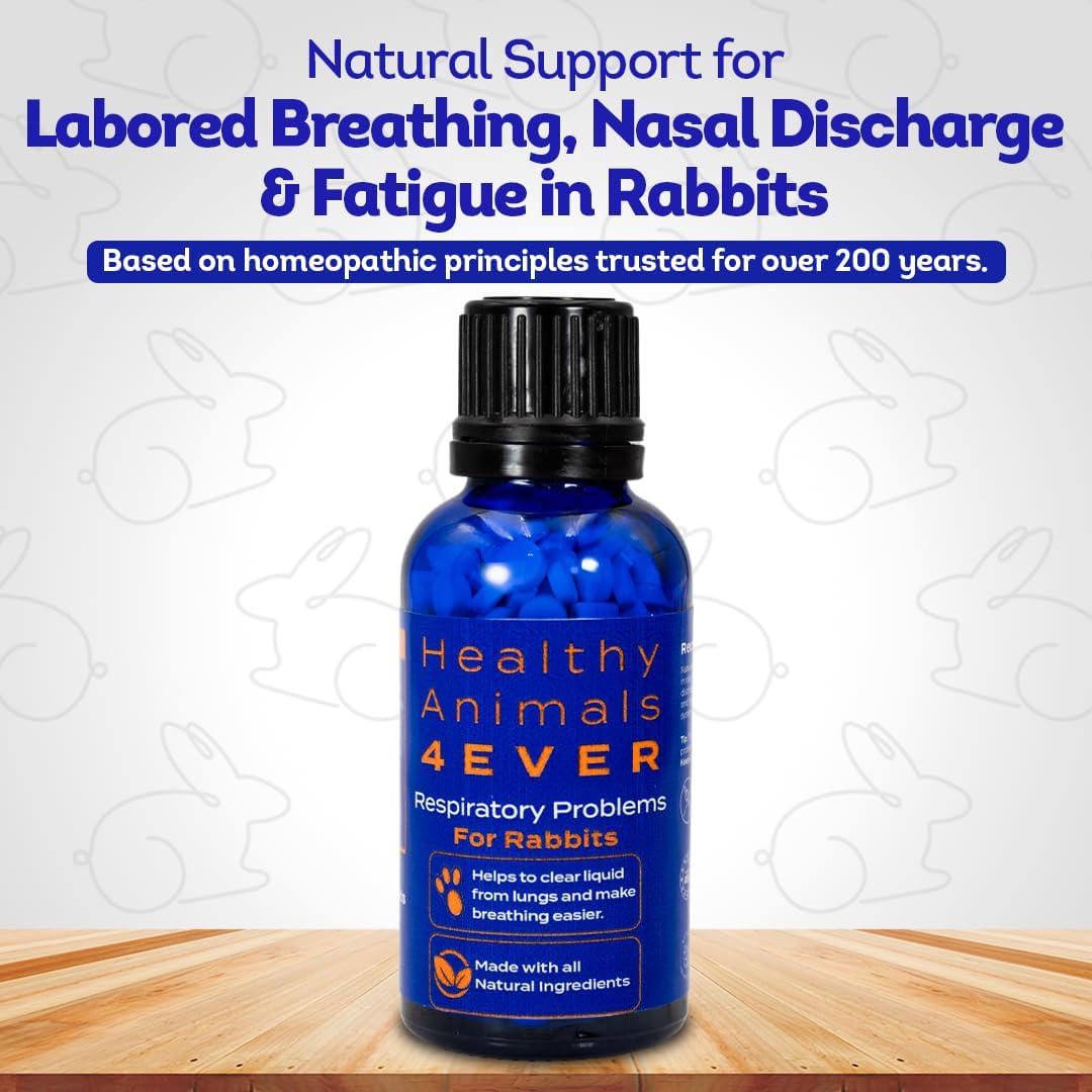 HealthyAnimals4Ever HA4E - Rabbit Respiratory Treatment - Support for Snuffles, URI & Breathing Relief - Preventive Care - Natural Homeopathic Tablets - 300 Count - Image 2